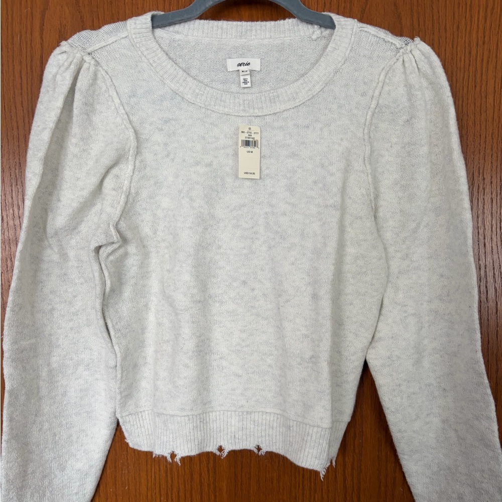 Aerie Women's Cropped Crew Neck Sweater